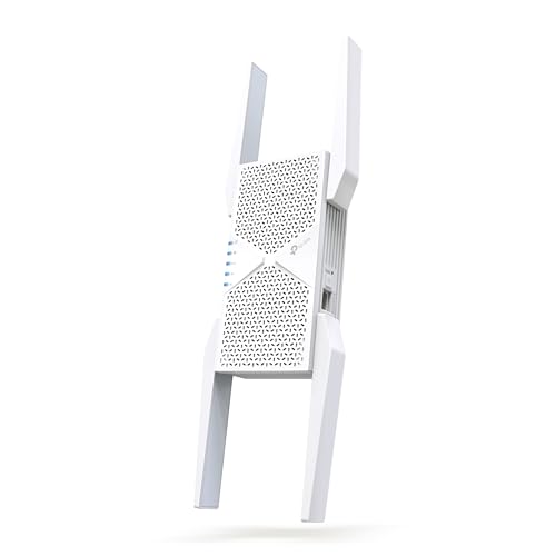 TP-Link RE655BE Tri-Band Wi-Fi 7 Verstärker Repeater BE9300, bis zu 5764 MBit/s (6 GHz) + 2882 MBit/s (5 GHz) + 688 MBit/s (2,4 GHz), EasyMesh, 1× 2,5-Gigabit-LAN-Port, 4× Externe Antennen, WPA3