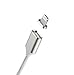 SUKAR Magnetic Charger Cable Adapter for Iphone 6s, Iphone 6s Plus, Iphone 6, Iphone 6 Plus, Iphone 5, Iphone 5c, Iphone 5s, Ipad Pro, Ipad mini, Ipad Air 3.3ft 1M 3.3 Feet (Silver)