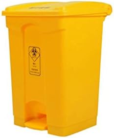 waste container Thicken Medical Trash Yellow Medical Waste Recycling Box Crates Square Large Foot Trash (Size : 68L)
