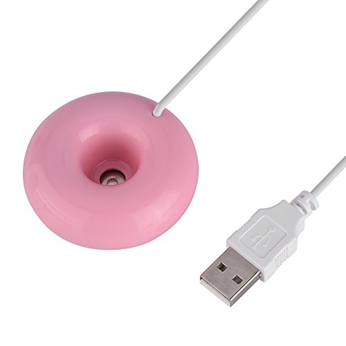 USB Donuts Humidifier Mini Cute Mist Humidifier Floating Water Air Fresher Aroma Diffuser for Home SPA Car Travel Use