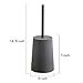 O-KIS Toilet Brush and Holder Modern Simple Elegant Practical Toilet Brush for Bathroom Toilet Storage - Charcoal Grey