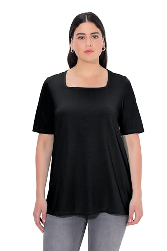 Ulla Popken T-Shirt, A-Line, Carree Neck, Half Sleeve 807286 Women's T-Shirt