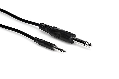Hosa CMP-305 3.5 mm TS to 1/4 inch TS Mono Interconnect Cable, 5 feet