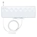 ANTOP AT-201B Flat-Panel Smartpass Amplified Indoor TV Antenna with High Gain and Built-in 4G LTE Filter 40/50 Mile Long Range Multi-Directional Reception 10' Coaxial Cable, HD/4K UHD Ready