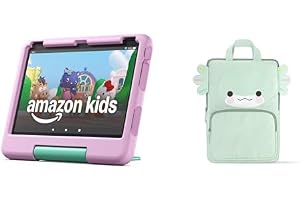Amazon Fire HD 10 Kids Tablet Sleeve Bundle â€” Bundle includes Amazon Fire HD 10 Kids tablet, 16GB, Purple & Axolotl Carrying Case