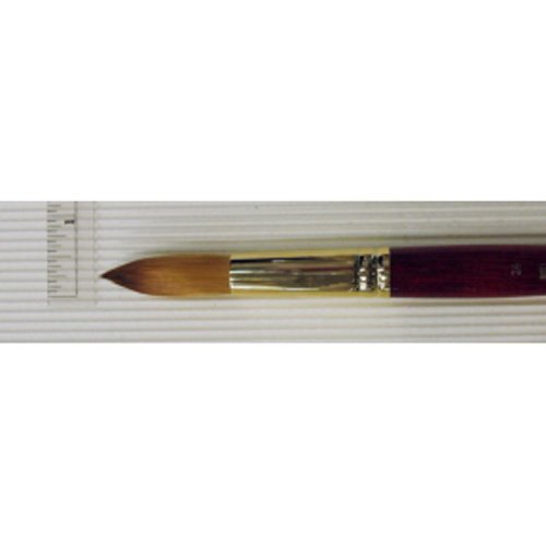 Princeton Heritage, Golden Taklon Brush for Watercolor & Acrylic, Series 4050 Round Synthetic Sable, Size 24