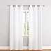 White Curtains for Bedroom 84 inches Length Waffle-Weave Textured Curtain Panels for Living Room Window Treatment Set Kitchen Curtains 2 Panels