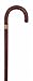 Essential Medical Supply Endurance Wood Cane with Curved Handle, Mahogany