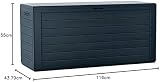 Prosperplast Woodebox Garden Crate Box 280 L Anthracite Lockable view 4