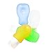 Queentools Travel Bottles Set of 4 Bottles, Travel Bottles Accessories -Leak Proof, Approved Food Safe, FDA Approved, BPA Free, Travel Size Accessories -Toiletry Bottle Tubes for Shampoo, Lotion, Cosmetic, Airline Travel Essentials -Silicone Travel Containers -Blue/Green/Yellow/White -Pack of 2 3Oz/89ml and Pack of 2 2Oz60ml