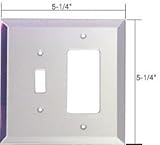 CRL Decora Toggle Combo Glass Mirror Plate - Clear