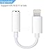 Headphone Adapter for iPhone X 10 iPhone 8/8 Plus, Lightning to 3.5 mm Headphone Jack Adapter Connector AUX Female Audio Jack Earphone Extender Jack Stereo for iPhone 7 / 7 Plus Compatible iOS 10.3