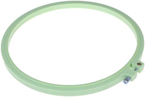 Sightui 7 Sizes 1 Pieces Embroidery Hoop Plastic Cross Circle Embroidery Hoops Circle Stitch Hoop Ring for DIY Handy Sewing Art Craft，2.8-9.8 Inches, Random Color