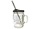 1 Ball Glass Mason Drinking Jar with One Piece Sip Lid and Straw Wide Mouth (24oz mug)