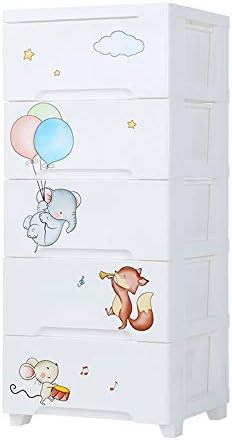 NNDQ 5 Drawer Plastic Drawers Storage Cabinets, Baby Portable Closet Bedroom Armoire, for Kids Room, Bedroom, Nursury, Home
