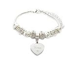 Graduate 2015 Personalised Engraved Name Charm Bracelet Women's Pandora Style - Gift Boxed