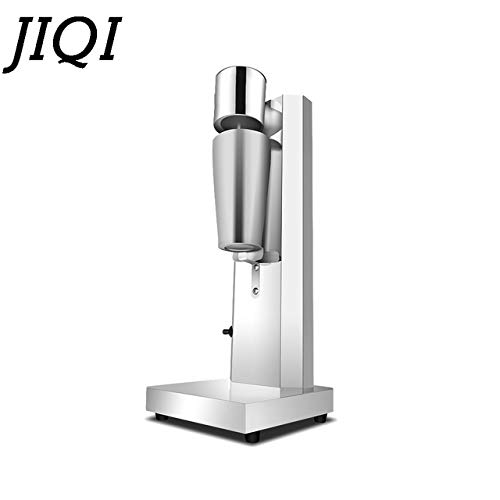 Click Here to See More Images JIQI Milk Shake Stirring Machine Electric Milkshaker Drink Mixer Blender Milk Foam Stainless Steel Bubble Tea Smoothie Maker EU 220V