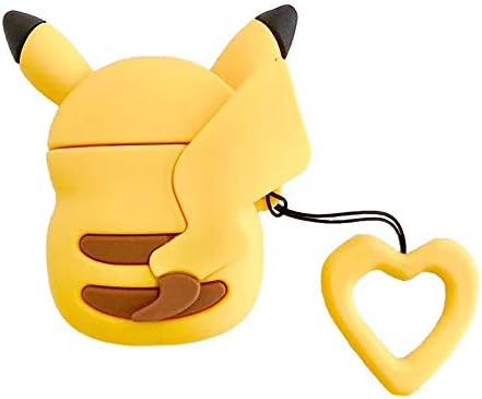 Airpods Case, 3D Cute Cartoon Airpods Cover Soft Silicone Rechargeable Headphone Cases,Shockproof Protective Premium Silicone Cover and Skin for Apple AirPods 1st/2nd Charging Case (Pokemon)