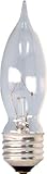 GE 16049 40-Watt Bent Tip Medium Base Light Bulb, 4-Pack, Crystal Clear