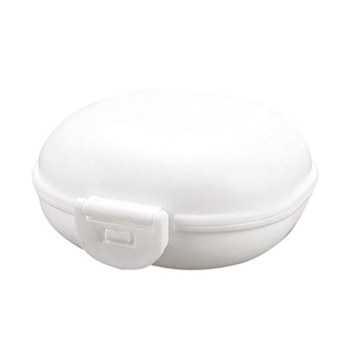 Coohole Soap Case Holder, Soap Dish for Bathroom Home Shower Travel Hiking Holder Container Soap Box (White) - Thumbnail 3