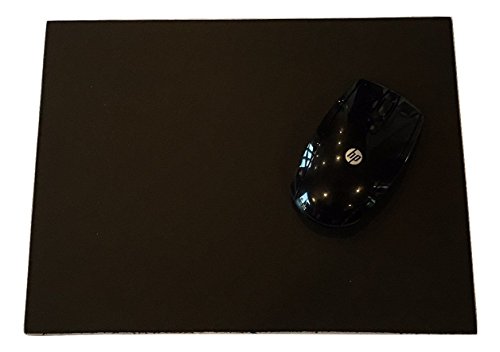 Heavy Duty Giant 9" X 12" Black Deluxe Topgrain Leather Mouse Pad