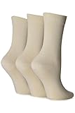 SockShop Women's 3 Pair Gentle Grip Bamboo Socks