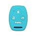 SEGADEN Silicone Cover Protector Case Holder Skin Jacket Compatible with Honda 3+1 Button Remote Key Fob CV2206 Light Blue
