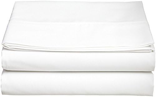 Queen Size Flat Sheet 1800 Thread Count Double Brushed Microfiber Top Sheet Only - Soft, Hypoallergenic, Wrinkle, Fade, and Stain Resistant (Queen, White)