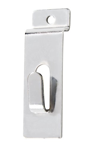 Chrome Notch Hook for Slatwall - Pack of 25 - //medicalbooks.filipinodoctors.org