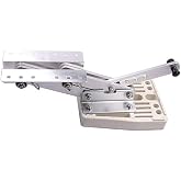 Hoffen Boat Outboard Motor Bracket, Aluminum Marine Boat Engine Surpport, Heavy Duty Outboard Motor Stand with White Mounting Plate