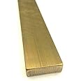 SuperDi Brass Flat Rectangular Bar Stock 1/2" x 1"x 6" - Knife making, craft C360-1 Bar…