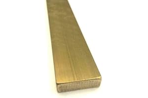 SuperDi Brass Flat Rectangular Bar Stock 1/2" x 1"x 6" - Knife making, craft C360-1 Bar…