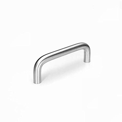 VIBORG 10 Pieces Solid SUS304 Stainless Steel Modern Kitchen Cabinet Cupboard Door Handles Pull Wardrobe Vanity Dresser Drawer Handle Pulls Satini Nickel Brushed (10, Hole-to-Hole: 96mm)