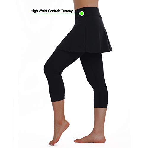 ANIVIVO Tennis Skirted Leggings Women with Pockets Capris Skorts