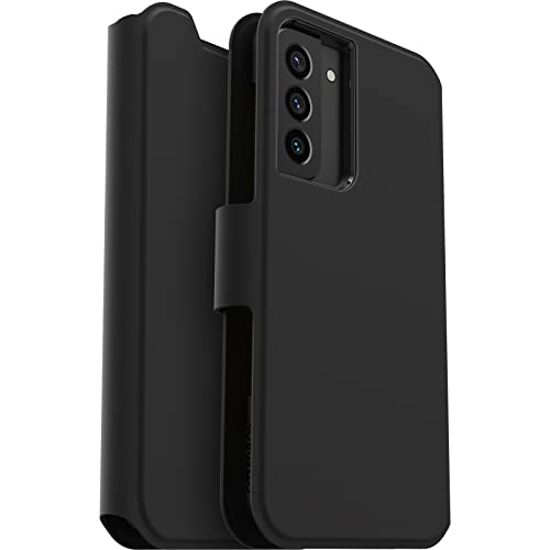 Otterbox Strada Via Coque pour Samsung Galaxy S22+, Étui Folio de Protection Antichoc, antichute, Fin et Doux au Toucher avec Porte-Cartes, supporte 2 x Plus de Chutes Que la Norme Militaire, Noir