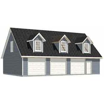 Garage Plans: Three Car Garage With Loft Apartment (rafter ...