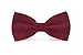 Mens Pre-Tied Satin Bowtie Adjustable Length Solid Color Patterned bow tie