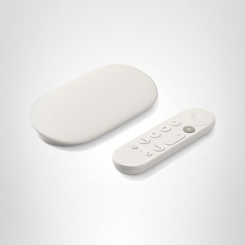 Google TV Streamer 4K - Transmisión rápida de entretenimiento en su televisor con control remoto de búsqueda por voz - Vea películas, programas, TV en vivo y Netflix en 4K HDR - Control inteligente del hogar - 32 GB de almacenamiento - Porcelana
