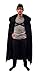Game of Thrones Costume Cosplay Cloak GoT Adult Mens Costume OSFM (Black Fur)