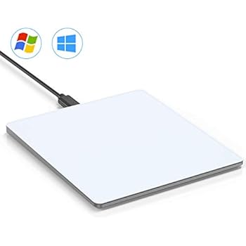 VOGEK Trackpad Touchpad, USB Wired Touchpad with Multi-Touch Navigation for Windows 7 and Windows 10 on Laptop/Notebook/Desktop Computer (White Grey)