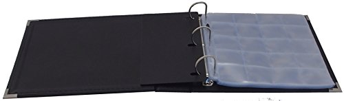 Allure Leather Coin and Currency Collecting Bundle - Album with plastic pages for 300 coins plus 20 paper bills - Includes 200 coin flips - Premium binder looks and feels great, expandable