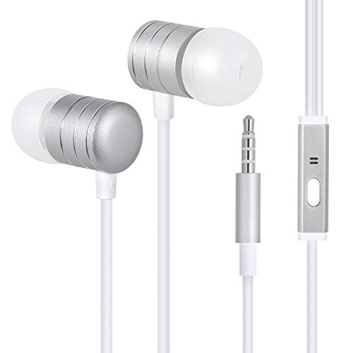 Wired Headphones, Amoner in-Ear Earbuds Built-in Microphone and Controller Noise Isolating Sports Earphones with Stereo Sound Compatible with Phone 6/6s Plus/5s/SE, Android Phones, Tablets and More