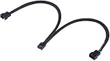 Nicfaky 4x PWM Fan Splitter Cable Y Adapter for PC Computer Power Supply Black view 4