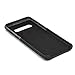 Dockem Luxe N1 Card Case for Samsung Galaxy S10: Ultra Slim 1 Slot Wallet Case, Synthetic Leather with UltraGrip Twill Canvas Styling: S10 [Black & Grey]
