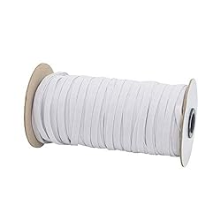 White 70-Yards Length 1/4" Width Braided Elastic