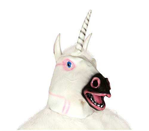 Guirca Unicorn Latex Mask, White, 2899