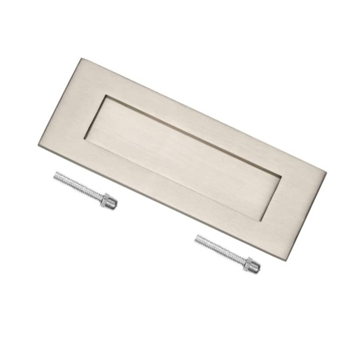 TERF® 250mm X 75mm Traditional Type Letter Plate Brushed Nickel 250mm X 75mm (10'' X 3'') Letter Postal Box Cover Plate Including Fixing Screw