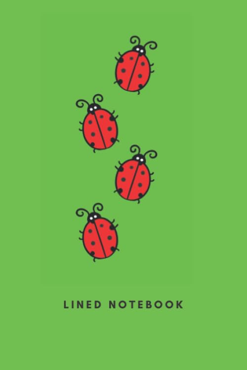 Ladybird Lined Notebook: Cute Ladybird Design: 120 Pages, 6"x9", Notebook for Notes, Journalling and Lists, Great Ladybug Gift