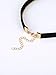 Mudder 2 Pieces Velvet Choker Necklace Gold Bar Pendant Chain Choker Double Layer Choker for Women Girls, Black and Brown