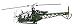 Aerospatiale Alouette II diecast 1:72 Helicopter Model (Amercom HY-37)